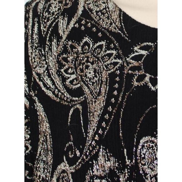 Alex Evenings XXL Gold Silver Trimmed Paisley 2 Piece Tank Jacket Set - Picture 5 of 11